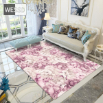 3D-roosa ja lilla lillevaip elu- ja magamistuppa 150x240cm 1pcs