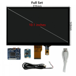 10,1-tolline LCD-ekraan, monitori juhtimine draiveriplaadi digiteerija puuteekraaniga HDMI-&uuml;hilduv Raspberry Pi 1 2 3 arvuti jaoks
