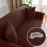 Levivel veekindel Jacquard diivani kate paks elastne nurk tahke diivanikate L kujuga diivani katte kaitse 1 / 2 / 3 / 4 istekohaga 1 Seater 90-140cm tume kohvi v&auml;rv