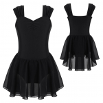 Laste t&uuml;drukute trikoo tantsukleit lilleline pitsv&otilde;rgust lapiline ballett Moodne l&uuml;&uuml;riline tantsukleit baleriini kost&uuml;&uuml;m 3-4 Years must