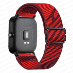 20mm/22mm rihm Amazfit GTS 4/2/2e/3/GTS2 Mini/GTR/4/3/Pro/GTR2/42mm/stratos Nailonist elastne k&auml;ev&otilde;ru Amazfit bip rihm jaoks punane