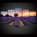 ArtSailing HD Prinditud Lavendel bukoolne Maali l&otilde;uend Prindi ruumi sisekujundus prindi plakat pilt l&otilde;uend 20x35cm*2 20x45cm*2 20x55cm*1
