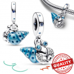 Suvine 925 Sterling H&otilde;bedane Emailiga Emaili Rippuv Amulett Fit Madu K&auml;ev&otilde;ru DIY Naise ripats Ehted Kingitus