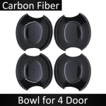 Black Carbon Fiber handle Or Chrome Side Door Cover Trim Set for Mazda 5 Premacy 2004~2018 Car Accessories 2005 2006 2007 Bowl 4 DoorYW7