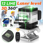 Horisontaalsed jooned ja 360-kraadine vertikaalne rist koos akuga v&auml;listingimustes kasutatavate 4D 16-liiniliste lasertasandite jaoks, roheline laserjoon, isetasanduv