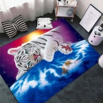 Moodne tiigrimustriga vaip p&otilde;randal 3D loomade prinditud suur vaip elutuba pehme vannitoamatt Absorb libisemisvastane 40x120cm