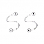 2tk Roostevabast terasest spiraaliga keerutatud huuler&otilde;ngas Keele augustamine S&uuml;da Star K&otilde;rva K&otilde;hre Helix Piercing Stud k&otilde;rvar&otilde;ngas Ehted Kingitused