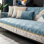 &Scaron;enill-diivanipadi Four Seasons universaalne libisemisvastane istumispadi, kerge luksus, k&otilde;rgetasemeline, lihtne, moodne diivanikatte riie 45*45 sinine