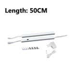 1-5 TK komplekti seeria Smart LED k&ouml;&ouml;givalgusti 12 V LED-ribavalgusti alumiiniumprofiiltoru pirnid k&auml;sitsi p&uuml;hkimisanduri kapi valgus magamistoak&ouml;&ouml;gi jaoks 2PCS 50CM EU Plug valge