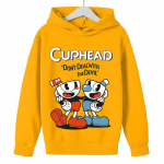 lapsed M&auml;ng Cuphead kapuuts Poiste t&uuml;drukute moe multifilmi dressipluus kevad- ja s&uuml;gismodell Horror Clothes pikkade varrukatega 3-13 a 160