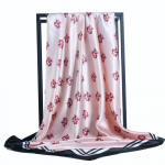 Kvaliteetsed luksuslikud siidist sallid peapael Sallid kaelasall naistele kett siidist sall naiste dekoratiivne sall 90*90cm valge