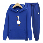 Meeste komplektid Goose Print dressipluus Spordi&uuml;likond dressid 2-osaline Komplekt Hoodid Dressipluus+P&uuml;ksid &Uuml;likond Hoodie Jooksmine S