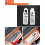For BMW 1 2 Series Coupe F20 F21 F22 F23 2012-2018 Car Door Window Glass Lift Button protect Panel Cover Interior Auto A Model Silver