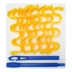 12tk DIY Magic Juuksekoolutaja Kuumadeta Juuste Rullid Koolutajad Soengu Rullipulgad 30CM Lainemoodustajad Curling Juuste Stiilit&ouml;&ouml;riistad 12pcs kollane