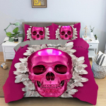 3D Halloweeni voodipesukomplekt Pumpkin Ghost tekikattega padjap&uuml;&uuml;r 2/3 t&uuml;kki AU/DE/EU/US t&auml;issuuruses, pehme ja kergesti puhastatav magamistoakaunistus DE 100x135cm