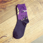 Naiste talvised vintage sokid Soojad naistemood Patchwork Retro termilised puuvillased sokid punane