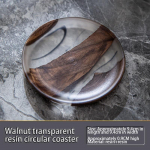 P&auml;hkli raamiga vaigualuse isolatsiooniga puidust kandiku tint P&otilde;hjamaade stiilis teetassihoidja epoks&uuml;vaigust potihoidja isolatsioonipadi M