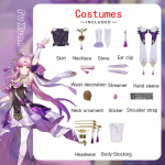 Collapse Star Dome Railway COS-&uuml;likond Fu Xuan Cosplay naisteriided Royal Sister Anime Game C &uuml;likonnakomplekt XS roosa