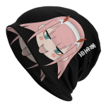 Kawaii Zero kahe kapotiga m&uuml;tsid Mood kootud m&uuml;ts Unisex naistele Talvine soe kallis Franxx Skullies Beanies M&uuml;tsid One Size