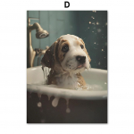 Naljakas vannitoahuumor Sebra kaelkirjak L&otilde;vi siga Koer Kass Veis Pingviin &Ouml;&ouml;kull Sein Kodukaunistus Tualettplakat Art Print L&otilde;uendimaal 30X40cm No Framed