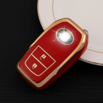Uue disainiga TPU kummist auto v&otilde;tme&uuml;mbrise kate Toyota Hilux Innova Rav4 Fortuner Yaris 2021 2 3 nupuga v&otilde;tme&uuml;mbrise tarvikud 2 Buttons punane