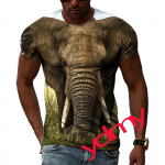 Tide Fashion Summe Elephant Picture Meeste T-s&auml;rk vabaaja tr&uuml;kiga s&auml;rgid Hip-hopi isikup&auml;ra &Uuml;markaelus, l&uuml;hikeste varrukatega, kiirelt kuivav XS