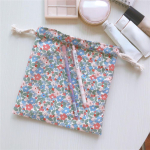 Lillelised puuvillased n&ouml;&ouml;rikotid Naiste kosmeetiline huulepulk tualett-tarvete organiseerimiskott Kaasaskantav reisipesu hoiukotike