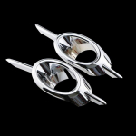 2 tk ABS kroomitud auto eesmise udutulelaterna katte kleebise &auml;&auml;ris Chevrolet Chevy Cruze 2009&ndash;2014 tarvikutele valge