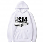 Drift Hoodies Pusad _ Jaapani kapuuts Initial S14 Y2K meeste kapuuts Hip Hop kampsun mantel Dressipluus Riietus Uus stiil S valge