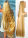 Aosiwig s&uuml;nteetiline &uuml;lipikk sirge 100 cm 5 juuksepikendusega klambriga naturaalsed juuksed mustad blondid v&otilde;ltsjuuksed naistele 40inches-100cm