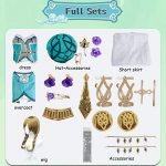 Lisa Cosplay kost&uuml;&uuml;m T&auml;iskasvanute karnevali vormiriietus parukas Anime Halloweeni kost&uuml;&uuml;mid naiste m&auml;ng Uus nahk L-(Full set+wig)