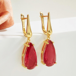 925 Sterling h&otilde;bedane Pikk klapp K&otilde;rvar&otilde;ngad topeltkvartsmood Otsin naist peol Vaata kena kingitus L punane