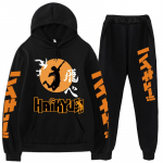 V&otilde;rkpall poiste kapuutsid P&uuml;ksid Komplektid Anime &uuml;likond dressipluus T&auml;navar&otilde;ivad Mehed Naiste Pullover Kost&uuml;&uuml;m Spordiriided Kevad s&uuml;gis 2XL must