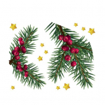 J&otilde;ulu-WC kleebis M&auml;nnikas Roheline Taim Lehed Kerge Kooritav Pulk J&auml;&auml;kideta Kaunistab Vannitoa kleebis 20*25cm