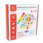 Montessori m&auml;nguasjad, 6 &uuml;hes puidust koolieelsed &otilde;ppem&auml;nguasjad, magnetiline kalap&uuml;&uuml;gim&auml;ng, peenmotoorika matemaatika&otilde;pe 3-aastastele v&auml;ikelastele, poistele, t&uuml;drukutele 30x30cm