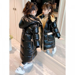 T&uuml;drukute hele sulemantel Laste talvine polsterdatud vabaaja puuvillase polsterdatud mantel 120cm &scaron;ampanjav&auml;rvi