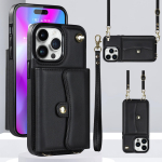 Crossbody Card Bag Nahast rahakott, kaelapael telefoni&uuml;mbris iPhone 15 14 Plus 13 12 11 Pro Max jaoks Samsung S23 S22 S21 S20 Ultra Plus Note20Ultra A14 A54 jaoks iPhone 7/8/SE2 must