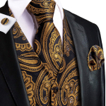 Hi-Tie Tuxedo vest meestele, &uuml;likond, vest kaelaside, taskur&auml;tik, mansetin&ouml;&ouml;bid pulma&auml;ri jaoks 3XL