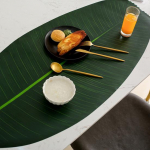 Lauapadja &otilde;rna tekstuuriga veekindel plastik, suurep&auml;rane soojusisolatsiooniga lauapaigutus baarile roheline