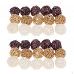 30 Set 3cm Dyed Round Vine Rattan Ball For Children crafts