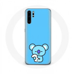 Coque pour Huawei P30 Bangtan BTS BT21 Koya RM Fond Bleu