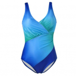 Naiste ujumistrikoo gradient &uuml;hev&auml;rviline Slim Fit Plus Size Lady Monokini Beach 4XL must