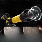 1001-1 Lastele m&otilde;eldud &uuml;he toruga astronoomiline HD-teleskoop Kuu-, t&auml;htede- ja maailmavaatlus kaheotstarbeline. kollane