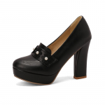 Q/Naiste k&otilde;rge kontsaga kingad kevad/suvi uus veekindel platvorm paks konts suur suur naiste kingad Four Seasons kingad 34 must