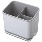 Plastikust &auml;ravoolutoru s&ouml;&ouml;gipulk lusikahoidik Multifunktsionaalne &auml;ravoolu kahekihiline s&ouml;&ouml;giriistad nuga kahvel t&uuml;hjendusrestid K&ouml;&ouml;git&ouml;&ouml;riistad must