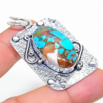 Natural Spiny Oyster Gemstone Handmade 925 Sterling Silver Pendant 2.05 y0g55