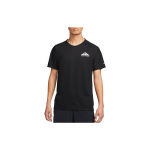 Nike Dri-FIT T&auml;hetr&uuml;kiga &Uuml;mmarguse Kaelusega L&uuml;hikeste Varrukatega T-s&auml;rk Meeste Topp Must DV9306-010 S