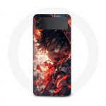 Coque Samsung Galaxy Z Flip4 One piece Luffy &eacute;nerv&eacute; art manga anime