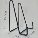 Mustast rauast molbertist dekoratiivne taldrikuriiuli kuvaalus dekoratiivsetele taldrikutele, raamatutele, tahvelarvutitele, lauaarvutite metallist pildiraamile 6 Inch
