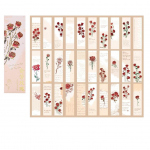 30 tk Roosiluuletuse j&auml;rjehoidjakomplekt Valge kaardi lillepaber Memolehe marker raamatute jaoks Ainulaadne lugemiskingitus